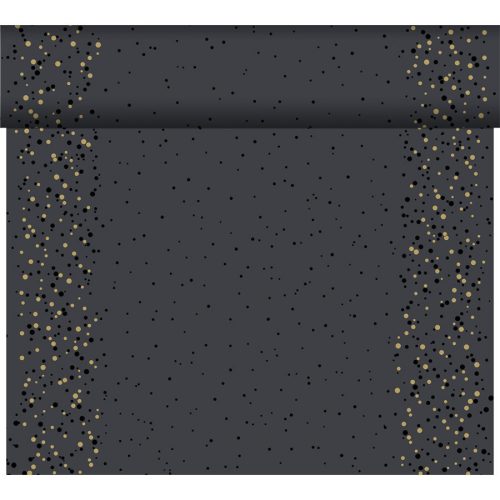 GOLDEN STARDUST BLACK Dunicel Tete-a-tete asztalfutó 0,4x24 m, 4tekercs/karton