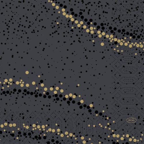 GOLDEN STARDUST BLACK tissue szalvéta 33x33cm 250db/csom. (4csomag/karton)