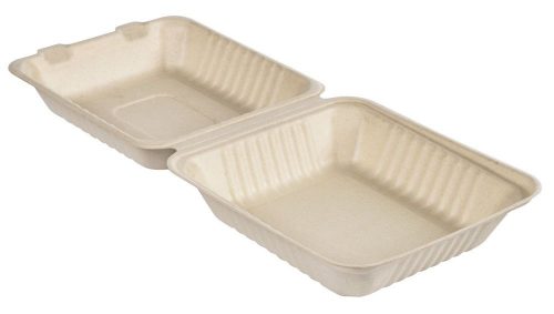 BAGASSE Menübox HP4 ECOECHO NATUR 225x201x85mm 1000ml,50db/csom. (3csom/karton)