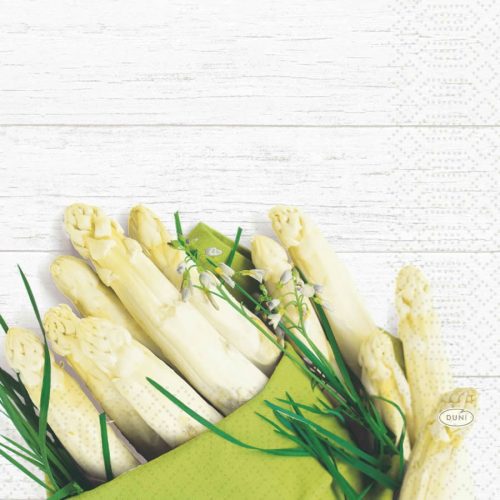 WHITE ASPARAGUS szalvéta, 3 rét, 33x33cm, 10x50db/karton*