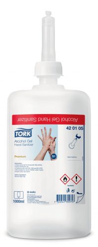 Tork Premium alkoholos folyékony kézfertőtlenítő gél*, 1Liter (6db/kart.) S1 Rendszer / UN1170 (LQ)