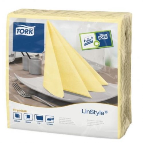 LinStyle textilhatású szalvéta pezsgő 39x39cm,50db/csomag(12csom/kart.) Tork Premium