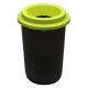 ECOBIN kerek szemetes 50 liter fekete/zöld 41x41x59,5cm