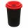 ECOBIN kerek szemetes 50 liter fekete/piros 41x41x59,5cm