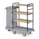  Green Hotel 901  Trolley with varnished metal stanchions and foldable bag holder