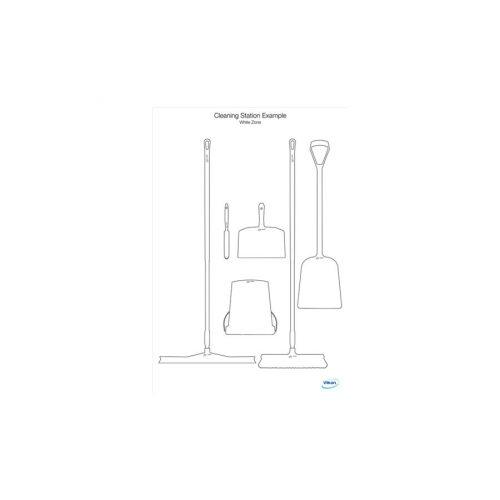 Árnyéktábla falra szer White háttér/fehér árnyék 1700x1150mm távtartó nélkül Vikan