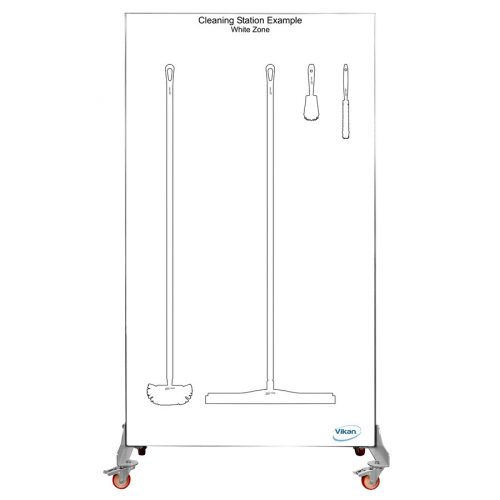 Árnyéktábla kerekes Fehér háttér/fehér árnyék 2000x1150mm Vikan