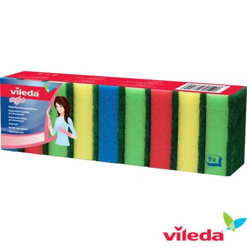 Vileda Style mosogatószivacs 9db-os Vileda ( régi neve Rainbow) ( 40 csomag/fólia )